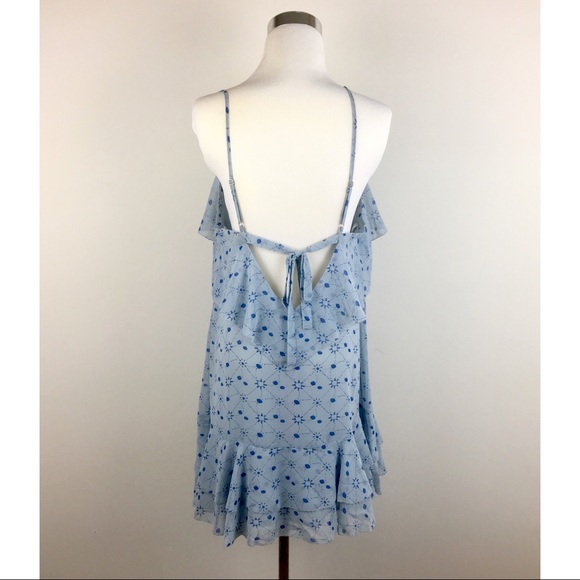 Avec les Filles “Dylan” blue slip dress sundress - Picture 4 of 8